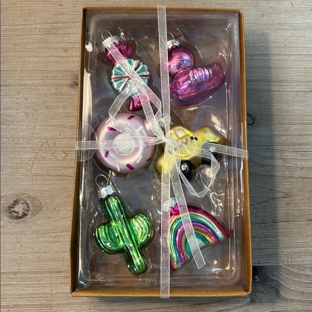 Boxed Set of 6 Mini Glass Ornaments - Picture 3 of 3